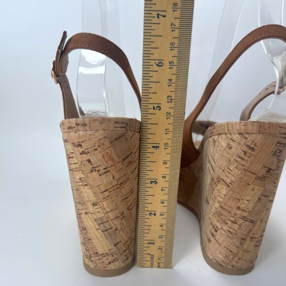 Stuart Weitzman Dayna Suede Sandals Slingback Wedge Hazel Shoes Size 38 US7.5B - Picture 8 of 13